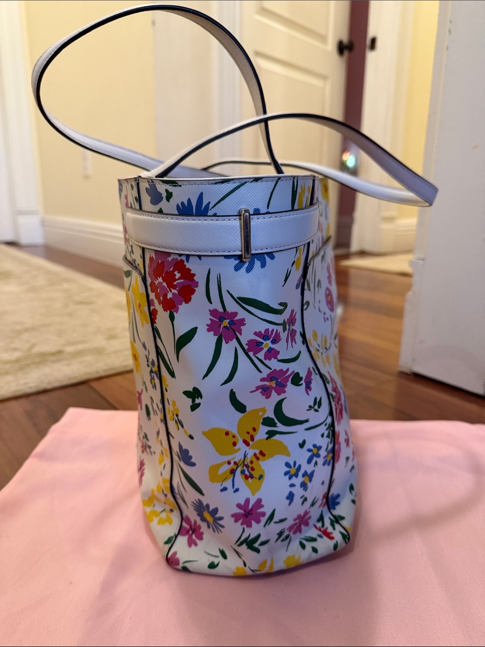 kate spade White Floral Print Tote - Picture 3 of 5